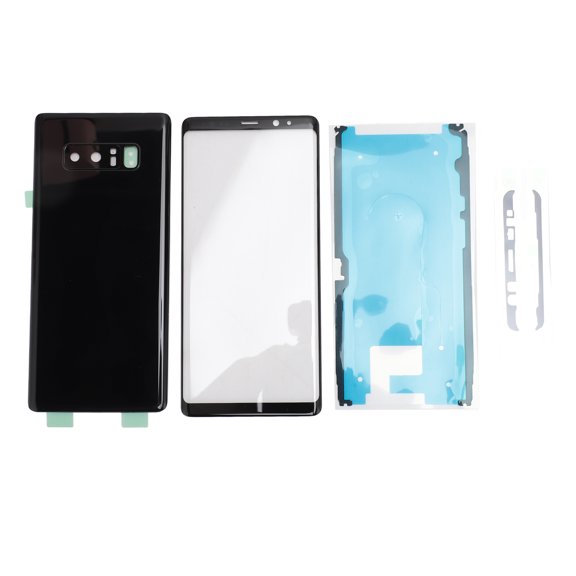Glass Phone Back Cover with Front Outer Screen Replacement Kit Compatible with Galaxy Note 8 (6.3 inches / 16.0 cm)