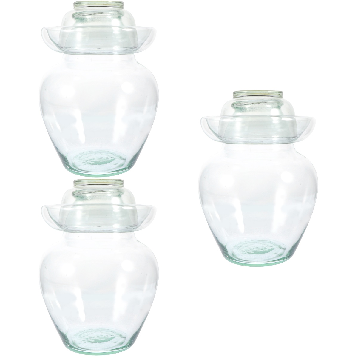 Glass Pickle Jar Kimchi Container Fermentation Airtight Commercial Food Storage Bottle
