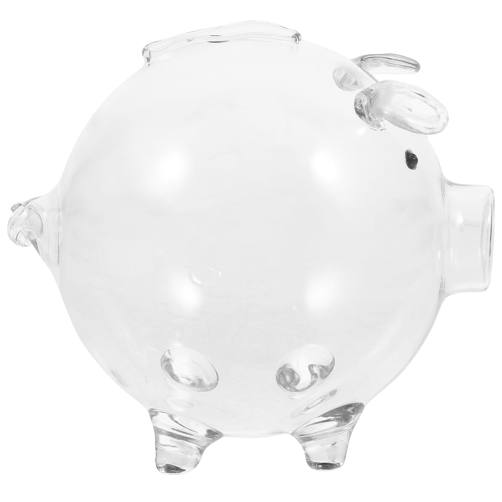 Glass Piggy Bank Clear Coin Box Novelty Pig Money Box Children Money ...