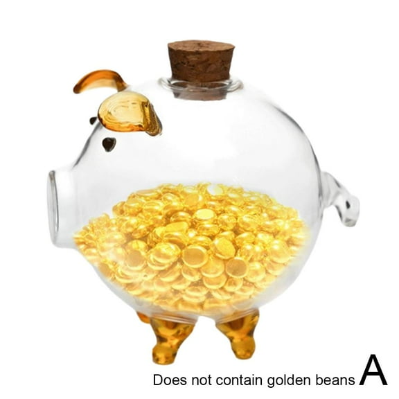 Glass Piggy Bank, Pig Coin Banks, Cute Pig Piggy Bank for Adults Pig Shaped Money Pot Saving Pot Novelty Piggy Bank, Children Coin Saver Bank for Home