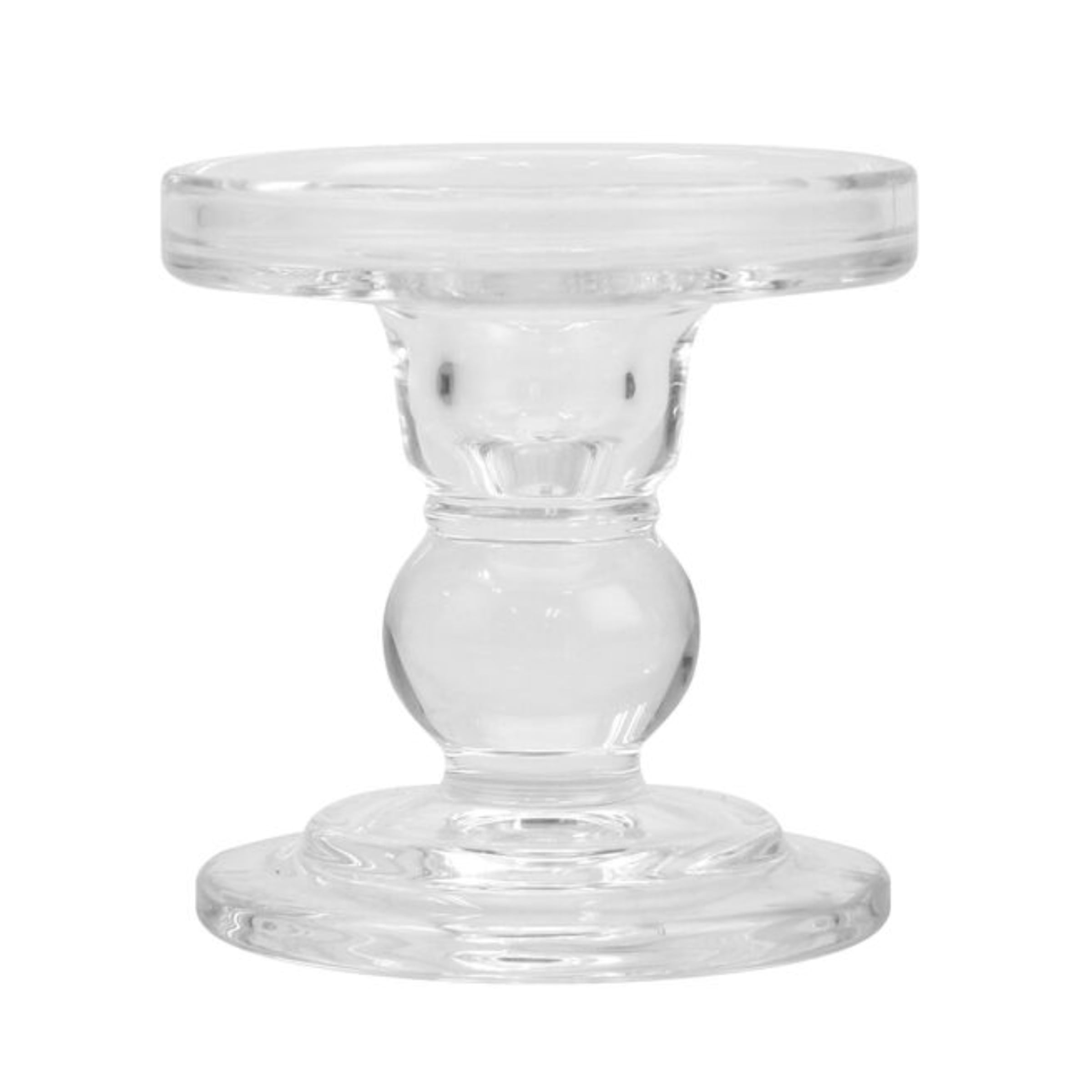 Glass Pillar Candle Holder, Clear
