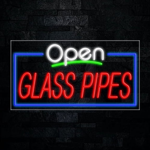 Glass Pipes LED Neon Sign 33"L x 18"H #35740
