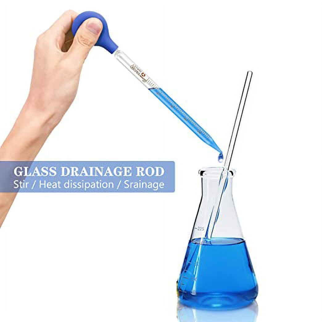 Glass Pipettes, Graduated Dropper Glass Pipettes With Cleaning Brush