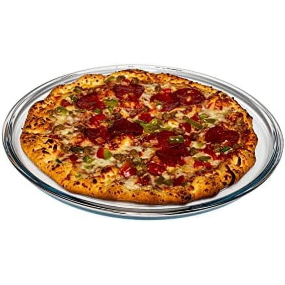 Glass Pizza Pan for Oven: Borosilicate Glass Pizza Tray for Oven - 12.5 ...
