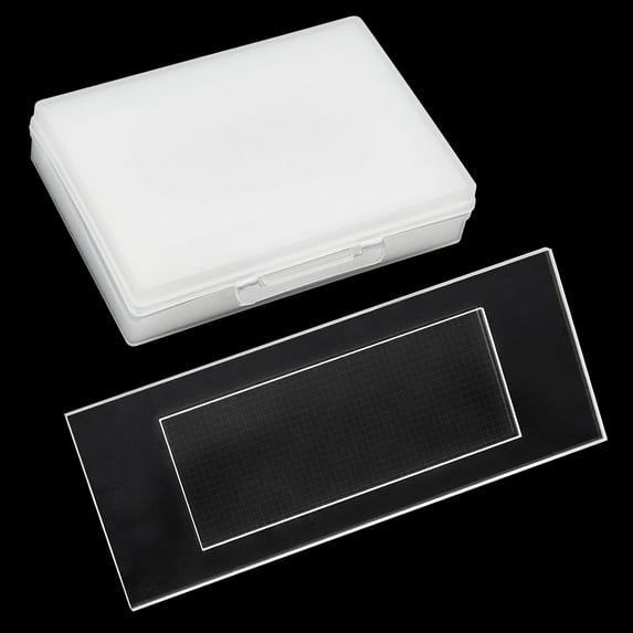 Glass Plankton Counting Cell with Case, 1mm 1000 Grids Glass, Single Gridded Sedgewick-Rafter Counting Cell, 1 ml