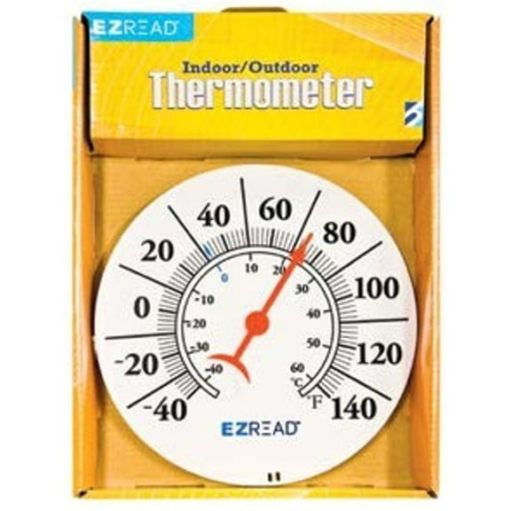 Glass & Plastic White EZ Read Thermometer, White - Pack of 8