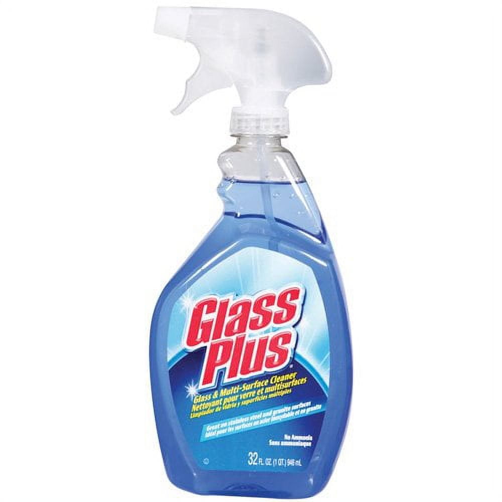 Glass Plus Glass Cleaner, 32 Fl Oz Bottle, Multi-Surface Glass Cleaner 32 Fl Oz (Pack of 1)