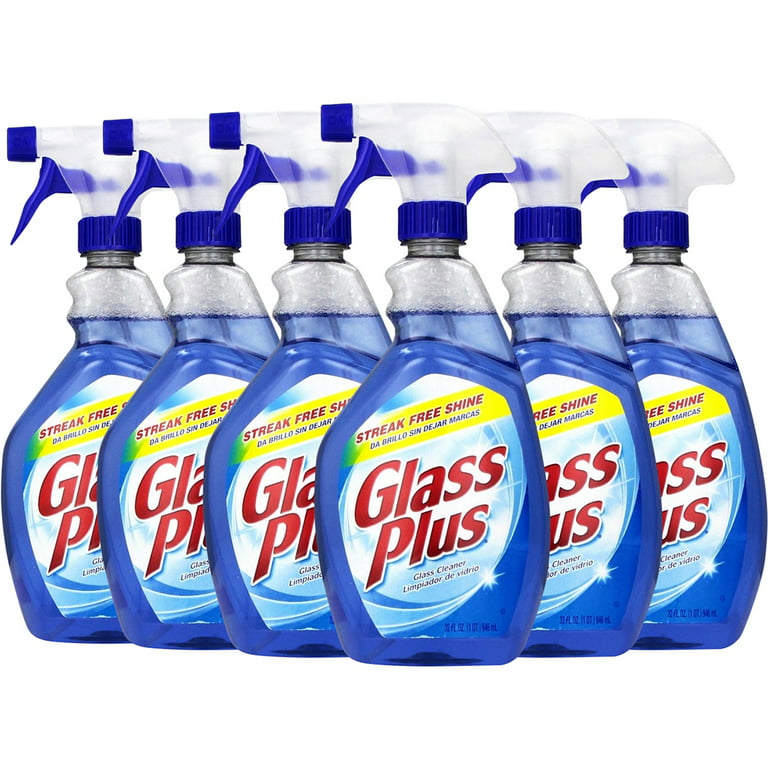 Glass Plus Glass Cleaner, Multi-Surface Glass Cleaner 32 oz (Pack