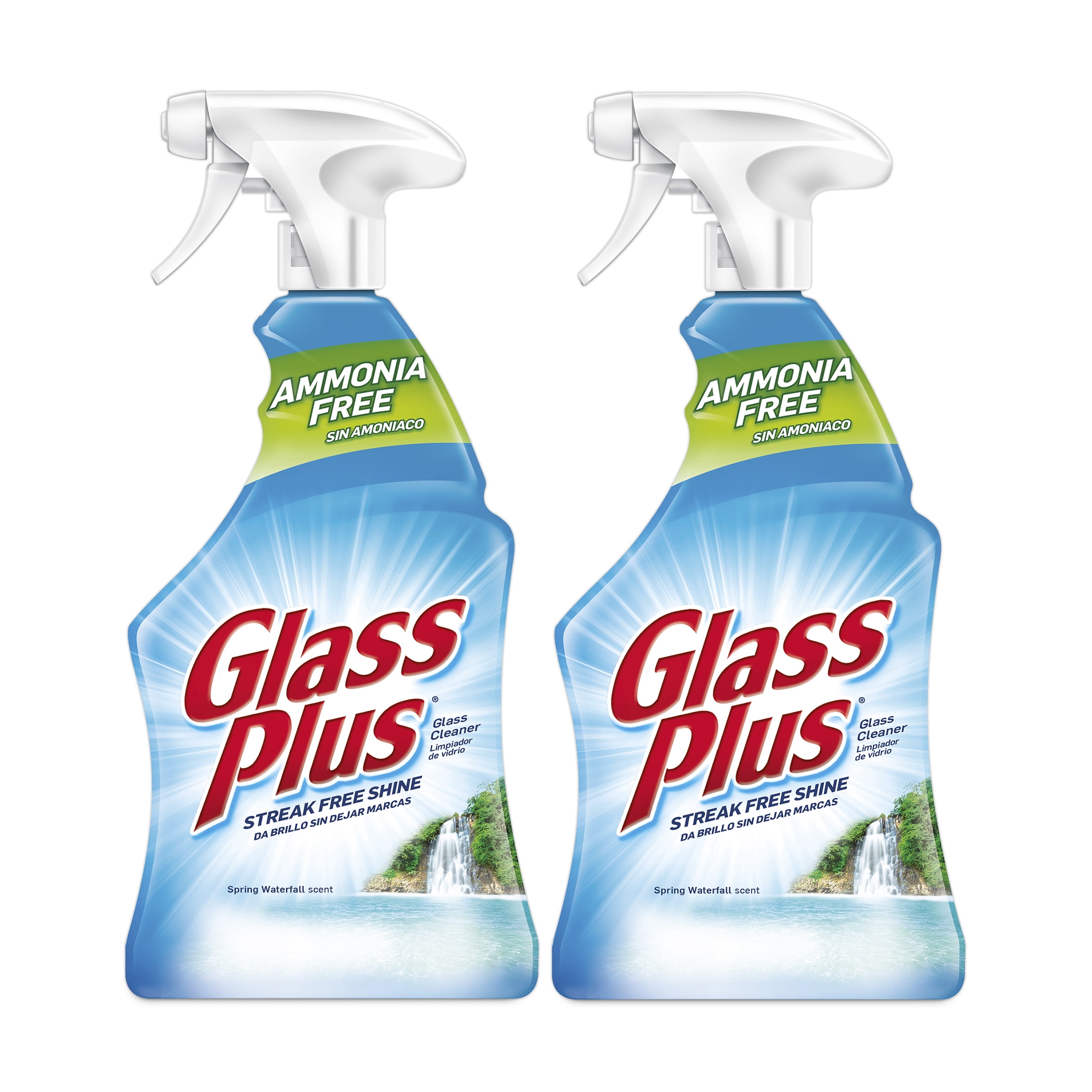 Glass Plus Glass Cleaner, 32 fl oz Bottle, Multi-Surface Glass Cleaner (Pack of 2)