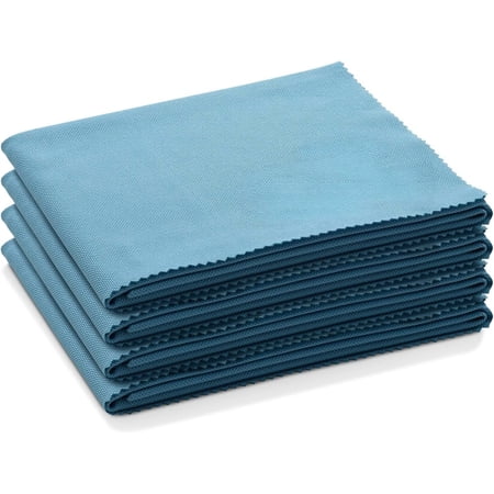 Glass & Polishing Cloth - Microfiber Cleaning Towel Cloth for Windows, Cars, Mirrors, Eyeglasses, & More, Streak Free Clean, Reusable & Machine Washable - Alaskan Blue