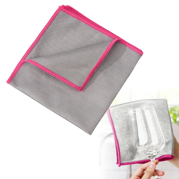 Glass Polishing Cloth Streak Free Miracle Microfiber Cleaning Cloth Lint Free Cleaning Rags for Glasses Kitchen Dish Mirrors Easy Clean