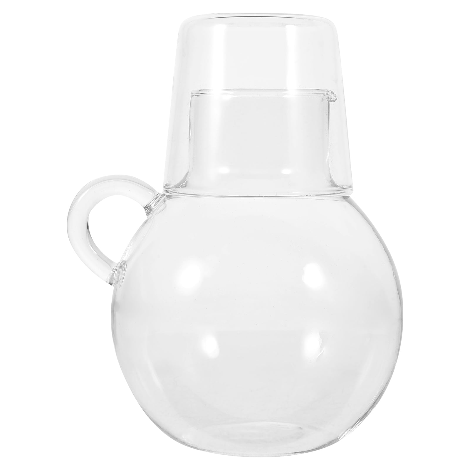 Glass Pot Set Cups Kettle Carafe with Convenient Water Jug Night Pitcher Decanter Bedside