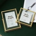 thumbnail image 1 of Glass Pressed Flower Frame Handmade, Glass Floating Picture Frames Tabletop Brass Photo Frame for DIY Dried Flowers Home Plant Specimen, Rectangle Horizontal,Black (FRAME ONLY), 1 of 4