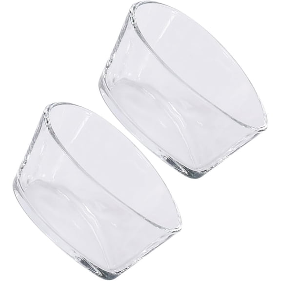 Glass Pudding Bowls 230ml 2pcs FoodGrade HeatResistant Dessert Cups for Baking, Steamed Eggs, and Kitchen Serving (Set of 2)