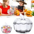 thumbnail image 1 of Glass Pumpkin Jar with Cover Pumpkin Candy Bowl with Lid Transparent Pumpkin Cookie Bucket Decorative Sugar Storage Container for Home Decor Party Wedding Decorating, 1 of 8