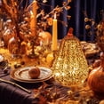 thumbnail image 1 of Glass Pumpkin Lantern with LED Lights & Timer | 5.5" Halloween Fall Decor | Battery-Operated Sparkling Night Light for Home & Seasonal Displays, 1 of 2