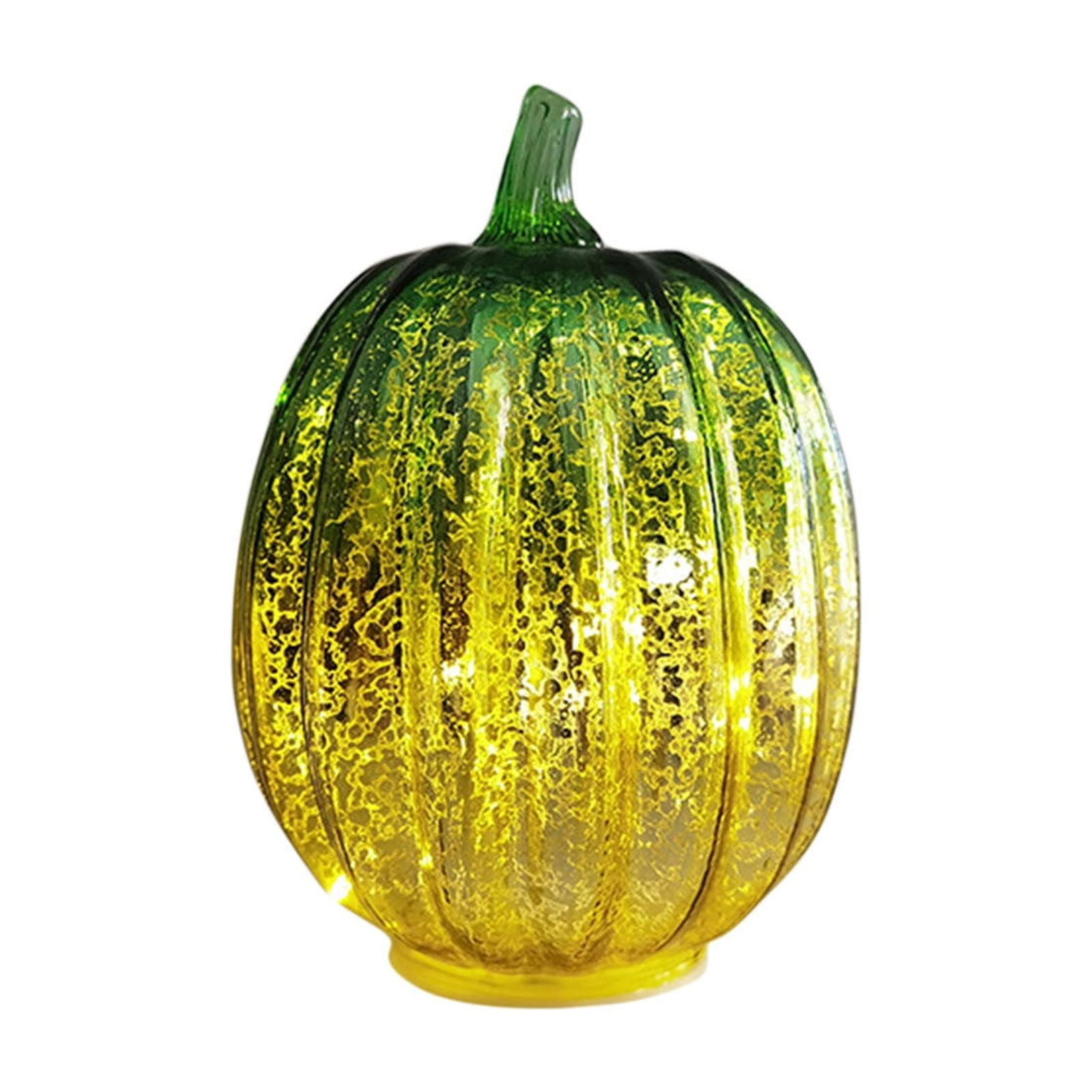 Glass Pumpkin Light LED Fall Lamp Fall Home Decor Thanksgiving Night ...