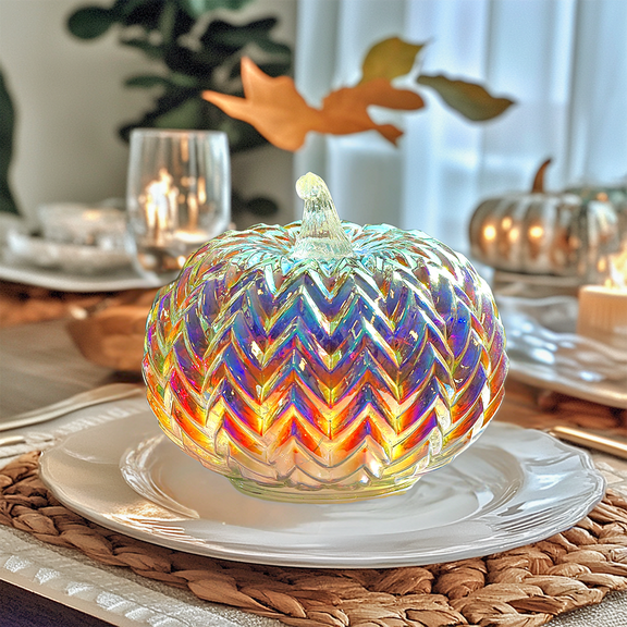 Kanstar LED Pumpkin Light, with Timer, Pumpkin, Halloween, Fall, Red, 6", 1 Count