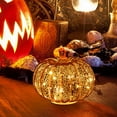 thumbnail image 1 of Glass Pumpkin Lights with Timer Fall Decor Pumpkins Decoration LED Lighted Collectible Thanksgiving Autumn Harvest Figurine Fall Halloween Decorations for Home Tables Centerpieces Decorative, 1 of 7