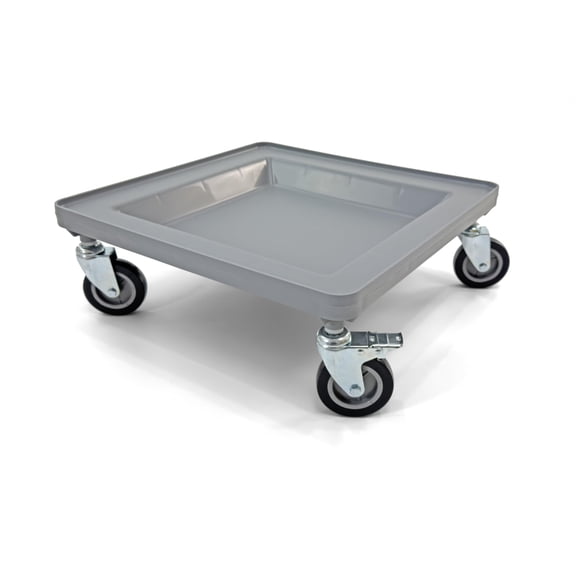 Glass Rack Dolly, Light Gray, 4-Inch Wheels with 2 Locks, 250 lbs Capacity, Mobile Dish Rack Transport Cart