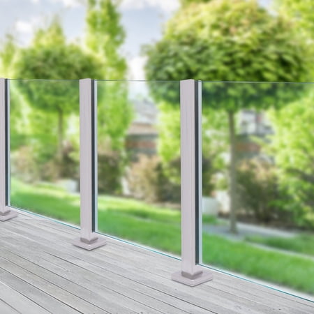 Glass Railing Post 304 Stainless Steel 91cm Mid Post Balustrade for Balcony Deck