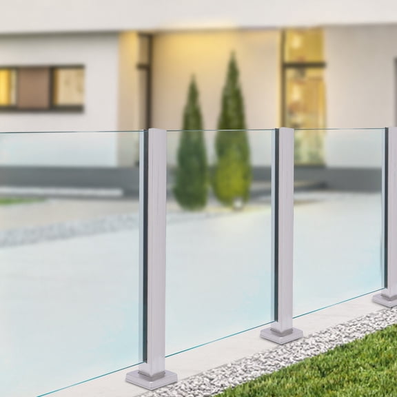 Glass Railing Mid Post,304 Stainless Steel Balustrade for Balcony Stairs 35.8