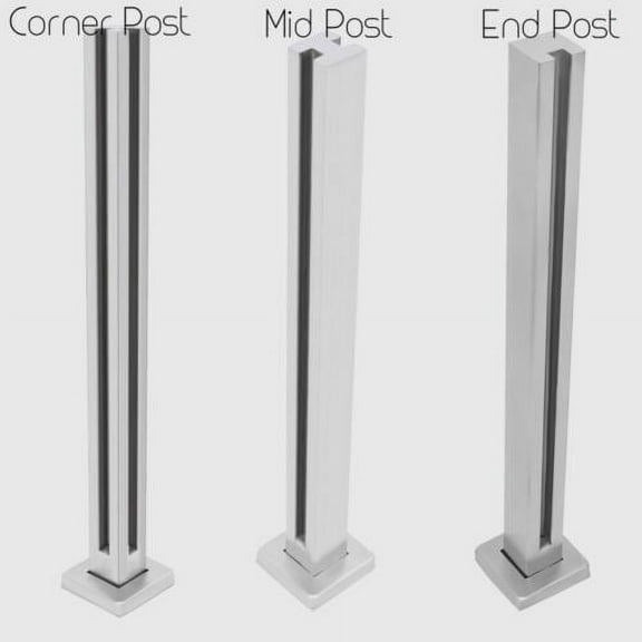 Glass Railing Post, 304 Stainless Corner Post 35.8 Cannot Add Handrail Version