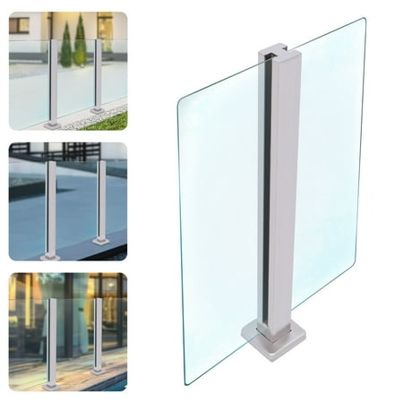 Glass Railing Post 304 Stainless Steel Balustrade for Balcony Deck Stairs (Mid Post)