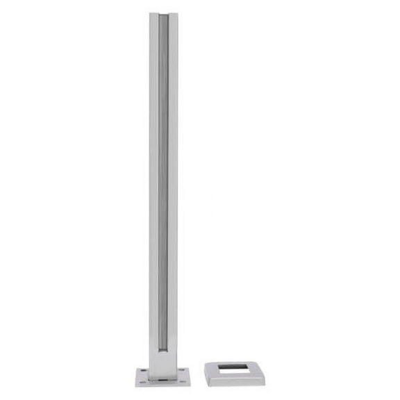 Glass Railing Post 35.8/91cm,Mid Post Steel Balustrade for Balcony Deck Stairs