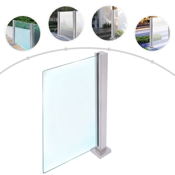 Glass Railing Post 35.8,End Post Balustrade for Balcony Deck Stairs Stainless