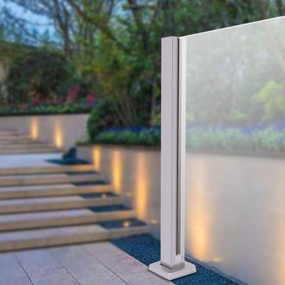 Glass Railing Post 35.8”,End Post Balustrade for Balcony Deck Stairs Stainless