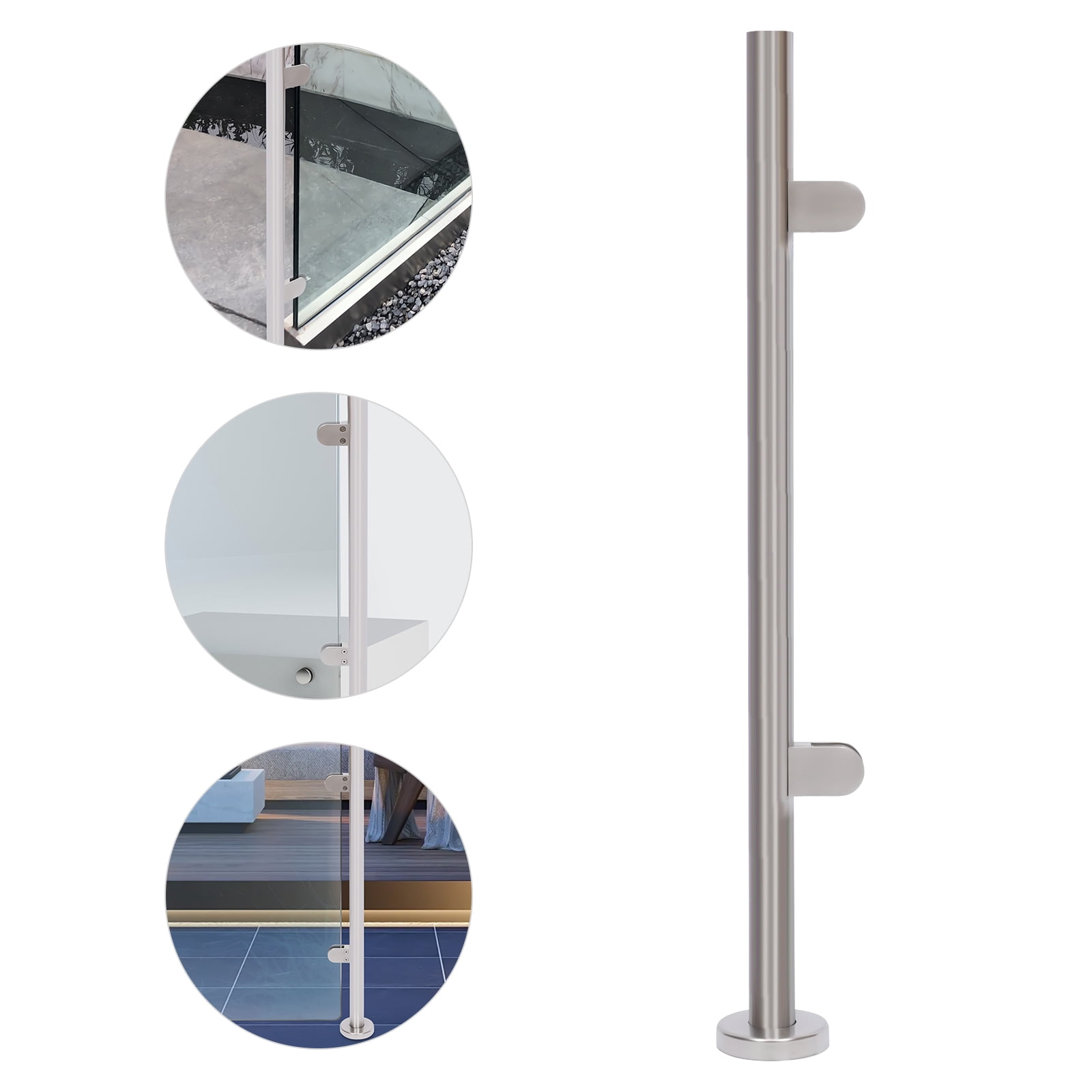 Glass Railing Post, Stainless Steel Glass Stair Railing Post, Glass ...