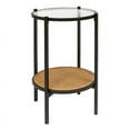 thumbnail image 1 of Glass Rattan Accent Table, 1 of 2