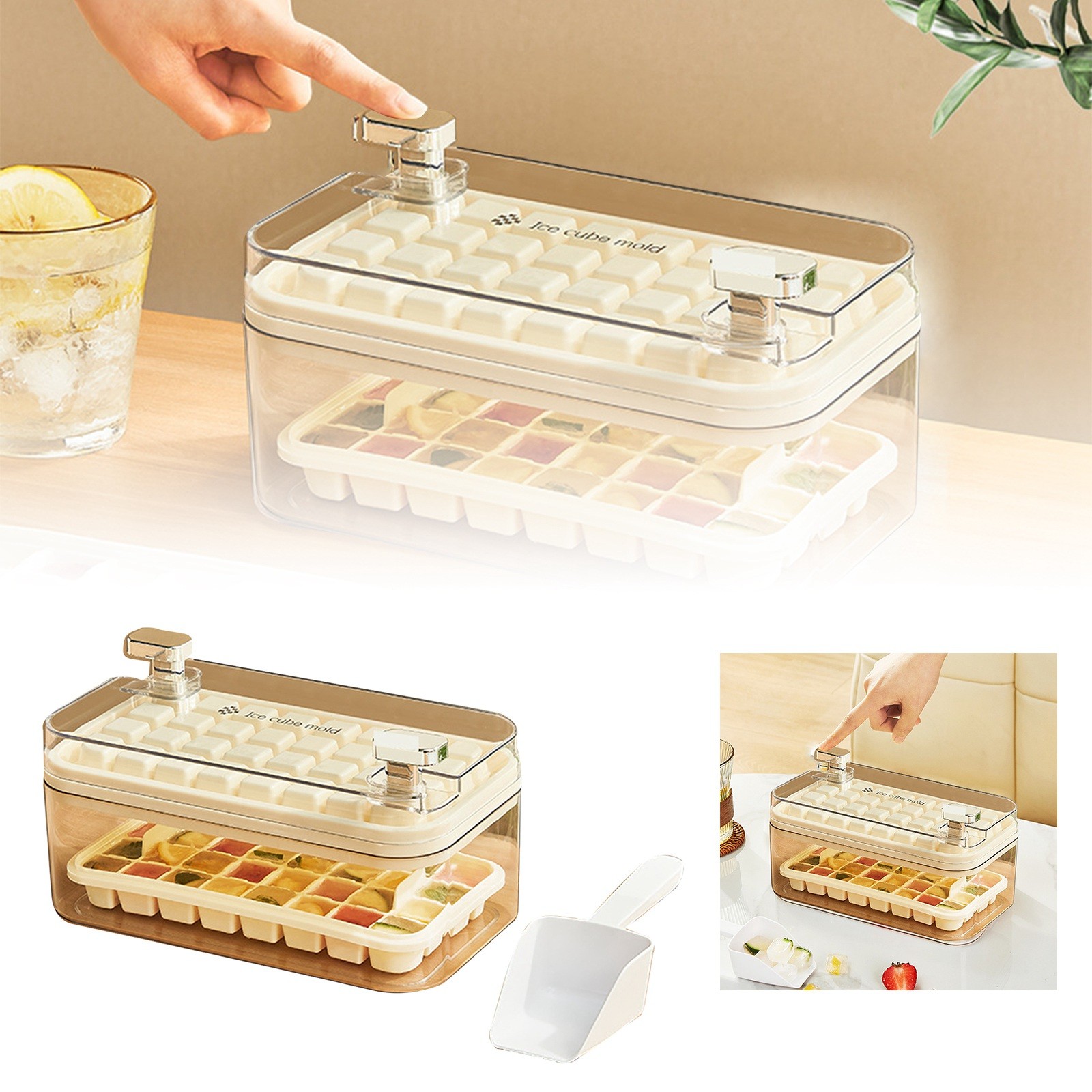 Glass Rectangle Container Celery Storage Container for Refrigerator