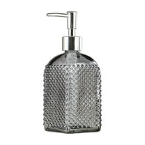 Glass Refillable Leak Proof Soap Dispenser Bottle With Pump, Reusable Bathroom Dispenser For Hand Soap Shampoo Lotion, Elegant Space Saving Design