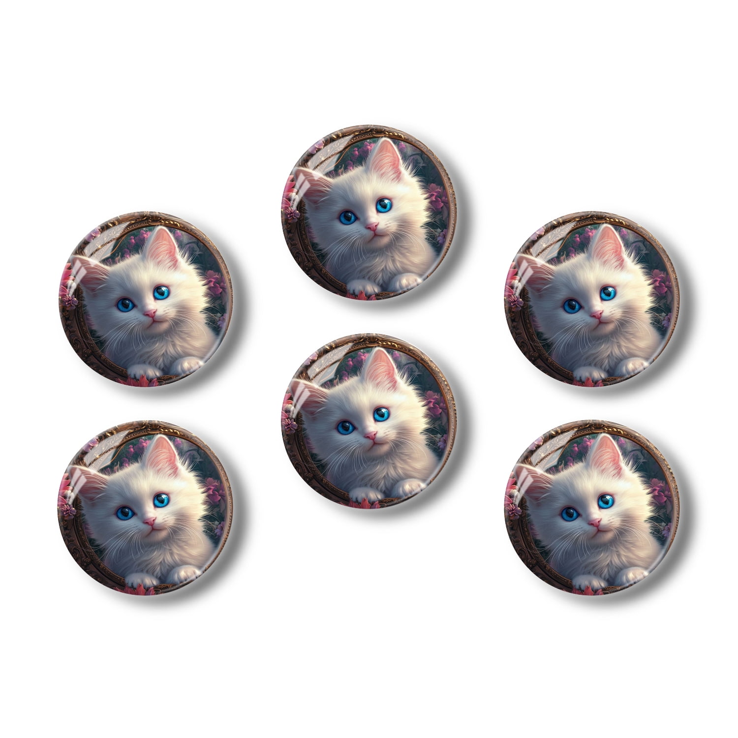 6502 Sticker Glass Refrigerator Magnet 6Pcs Magnetic Fridge Sticker,Decor for ...