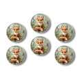 thumbnail image 1 of Glass Refrigerator Magnet 6Pcs Magnetic Fridge Sticker,Decor for Kitchen,Whiteboard,Cabinet,Charming Fox With Expressive Eyes, 1 of 5