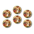thumbnail image 1 of Glass Refrigerator Magnet 6Pcs Magnetic Fridge Sticker,Decor for Kitchen,Whiteboard,Cabinet,Chihuahua In The Center Of Flowers, 1 of 5