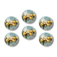 thumbnail image 1 of Glass Refrigerator Magnet 6Pcs Magnetic Fridge Sticker,Decor for Kitchen,Whiteboard,Cabinet,Lemons And Magnolia Flowers, 1 of 5