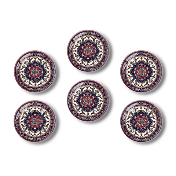 Glass Refrigerator Magnet 6Pcs Magnetic Fridge Sticker,Decor for Kitchen,Whiteboard,Cabinet,Ornate Design