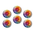 thumbnail image 1 of Glass Refrigerator Magnet 6Pcs Magnetic Fridge Sticker,Decor for Kitchen,Whiteboard,Cabinet,Rainbow Hued Translucent Rose, 1 of 5