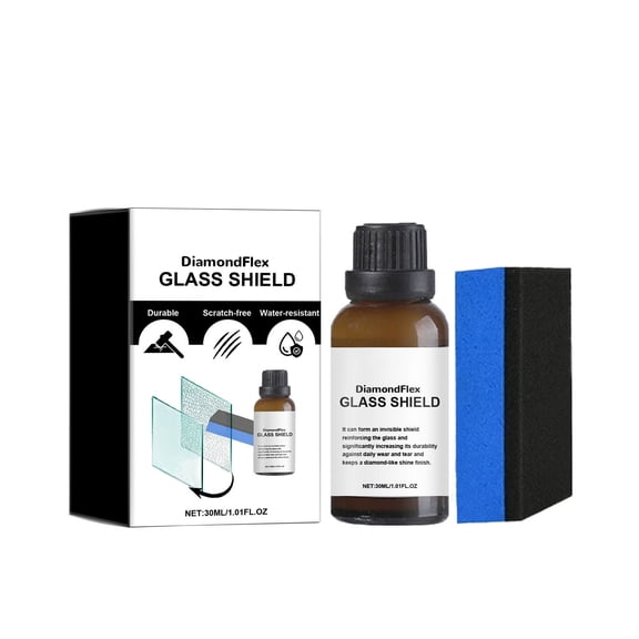 Glass Repair Adhesive, DiamondFlex Glass Shield Coating, Reinforced Glass Repair Glue, Scratch Resistant Hard Coating for Windshields and Mirrors, 30ml Bottle