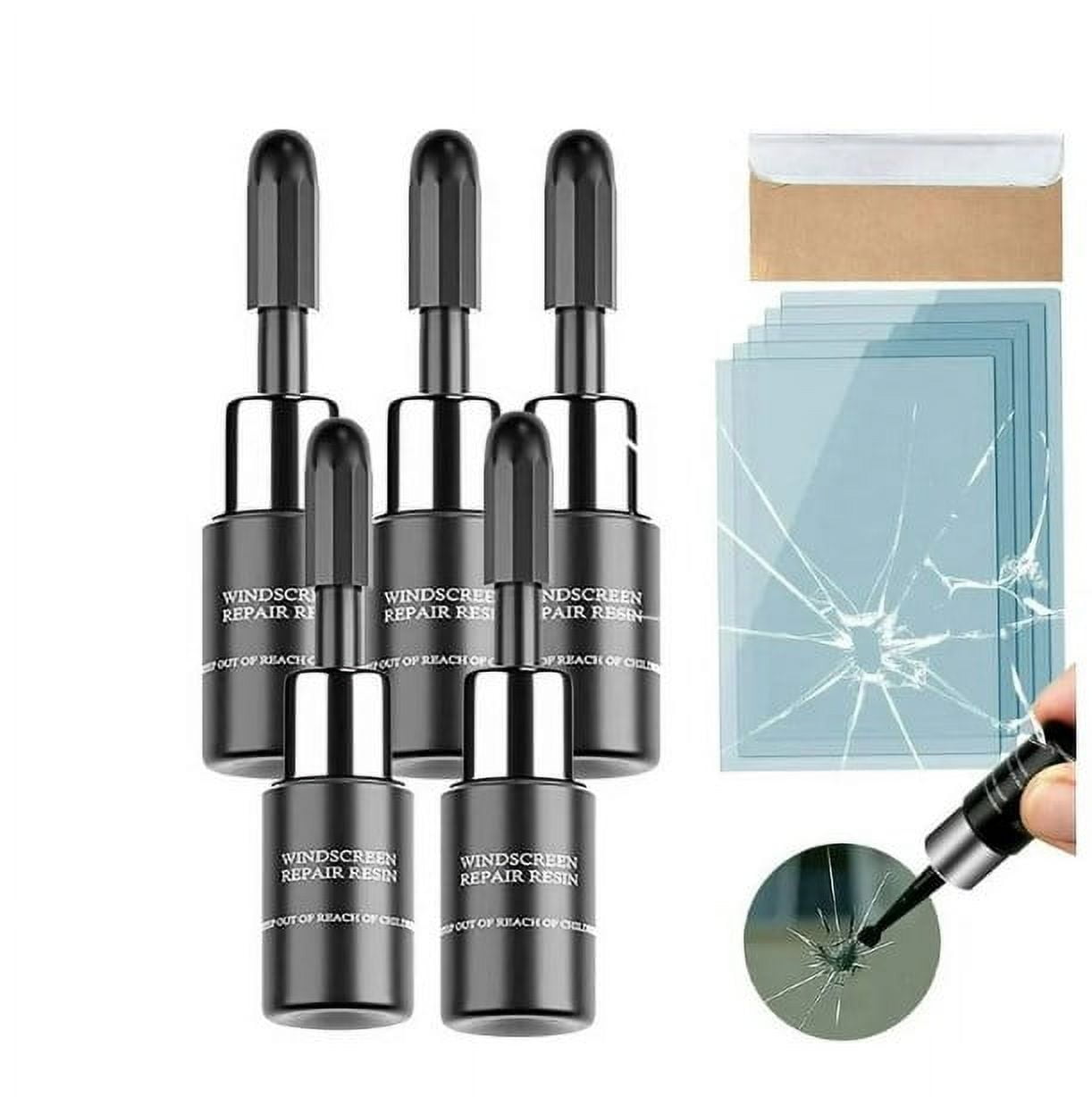 Glass Repair Kit, Cracks Gone Glass Repair Kit for Windshields, Windshield Crack Repair Kit Car