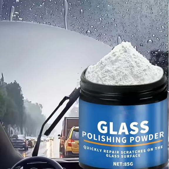 Glass Repair Kit, Glass Polish for Car Windshield, 2 X 2 Inch Glass Restoration Set for Auto Glass Repair, Car Detailing, Window Glass Surface Care for Daily Automotive