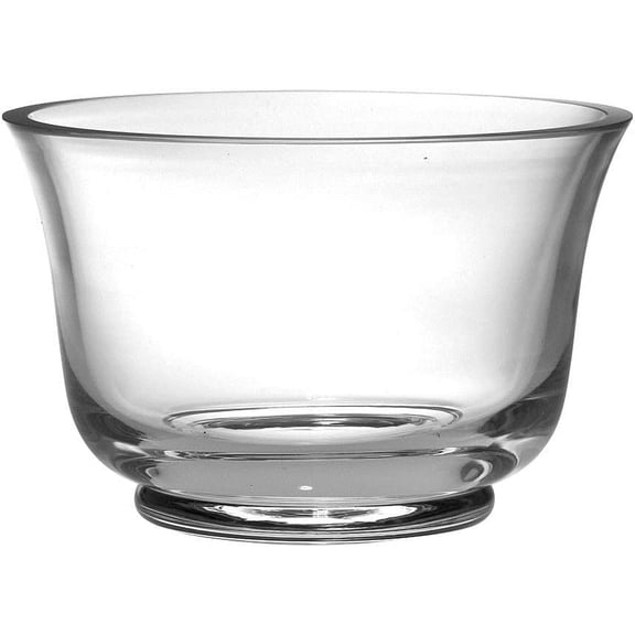 Barski European Crafted Glass Revere Bowl, Clear, 7.5" Diameter, Made in Europe