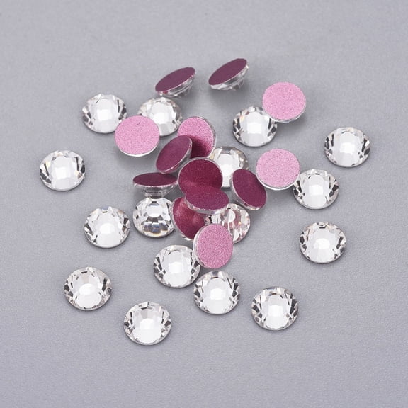 Glass Rhinestone Cabochons Grade AA Flat Back & Faceted Half Round Crystal SS20 4.6~4.8mm about 1440pcs/bag