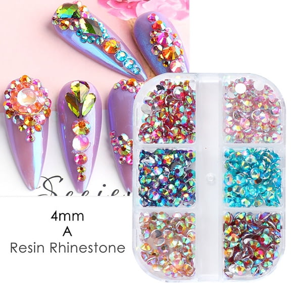 Glass Rhinestones Flatback Art For Nail Decorations Craft Glue Fix Sparkling Gems