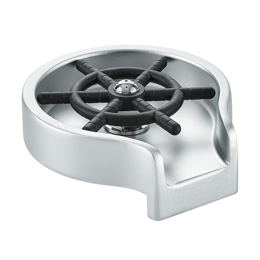 Chrome Glass Rinser with Powerful Jets and Polished Finish