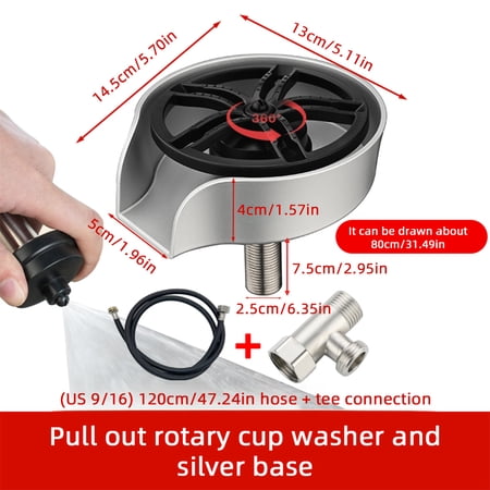 Glass Rinser,Sink Spout Pressure Bottle Cleaner Kitchen Sink Bar Sink Cleaner Faucet Kitchen Pressure Faucet Bar