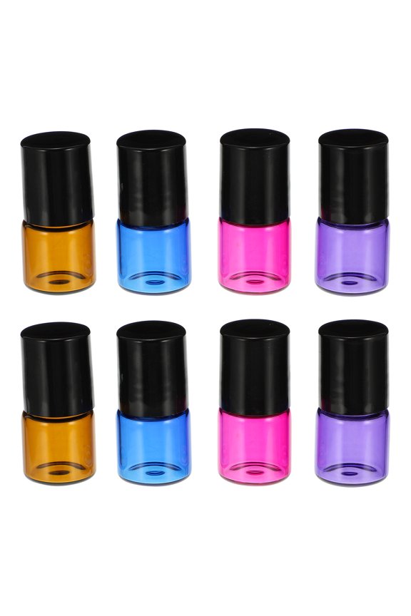 Glass Roller Bottle, 16Pcs 1ml Essential Oil Aromatherapy Glass Roller Bottles Container Dispenser